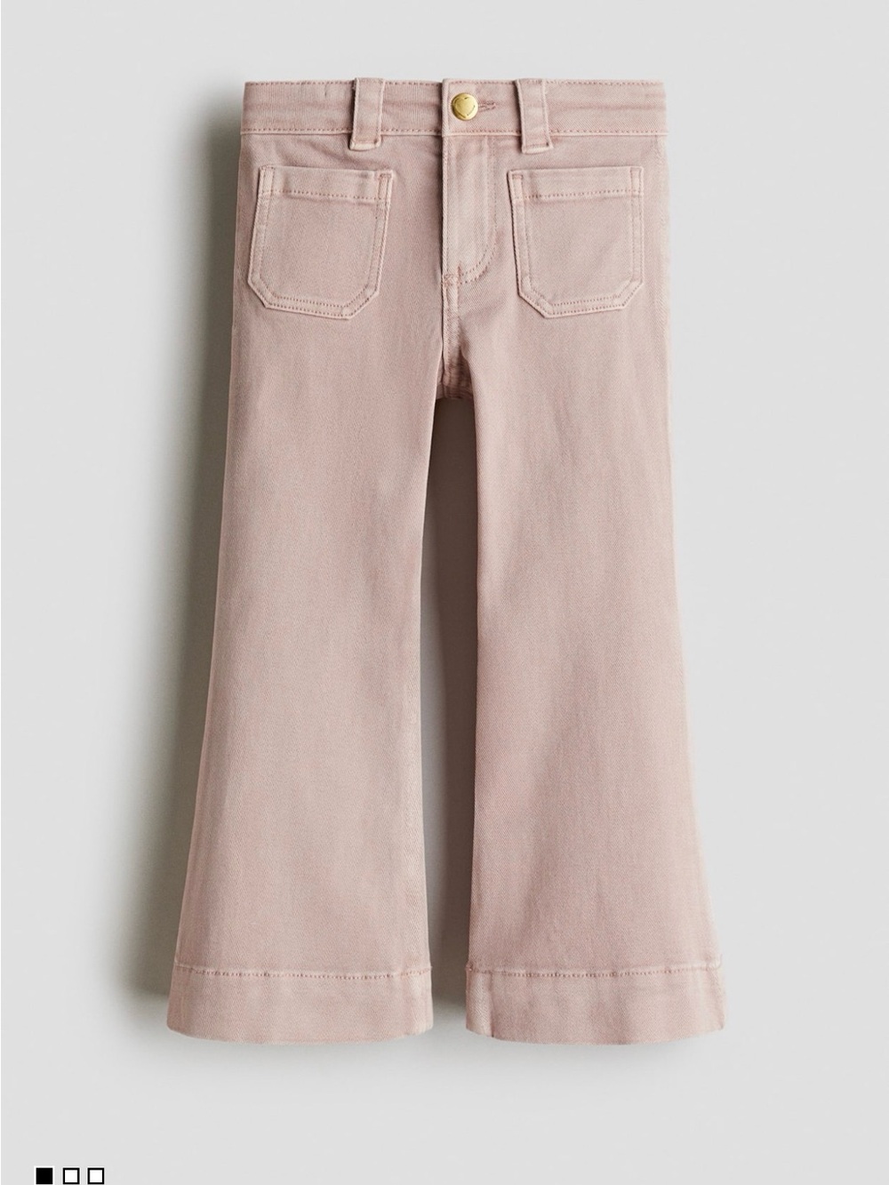 NWT H&M Girls' Blush Pink Flare-Leg Jeans.  Size 8-9